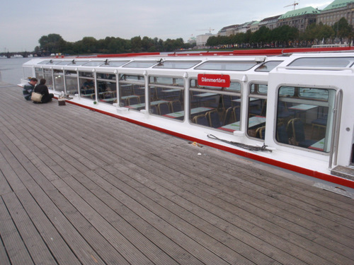 The Fleetenkieker, our harbor cruise boat for the evening.